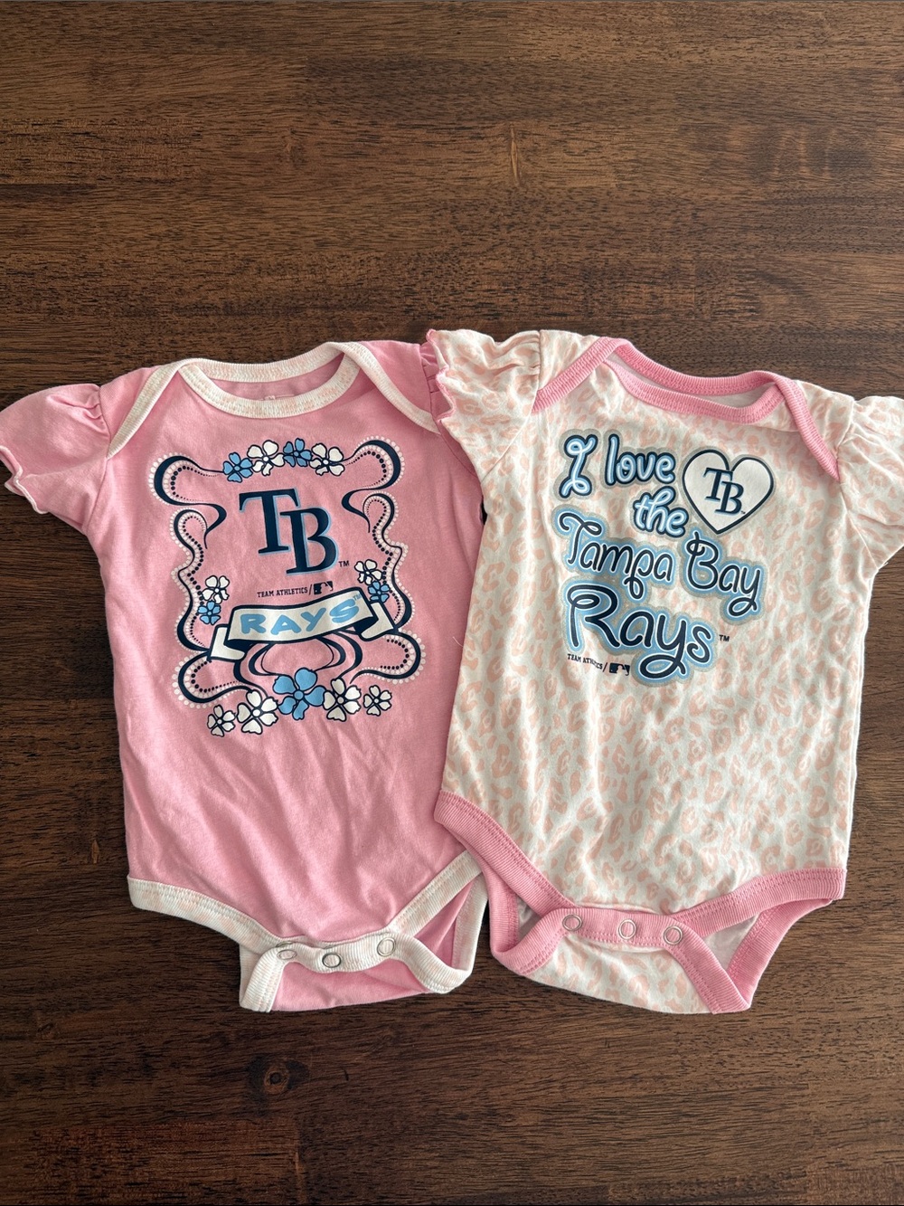 2 Tampa Bay Rays newborn 0-3 months onesies